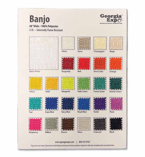 banjo swatch card