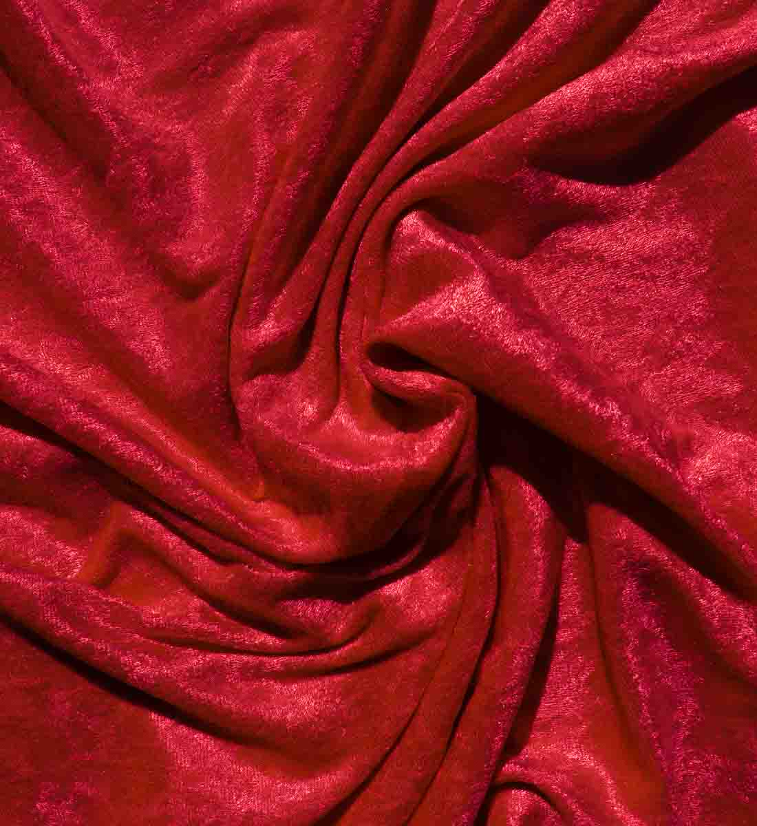 Hot Red Decor Velvet Fabric Soft Strong Velour Stretch Material