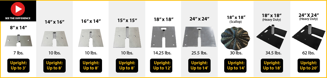 Pipe and Drape Base Plates